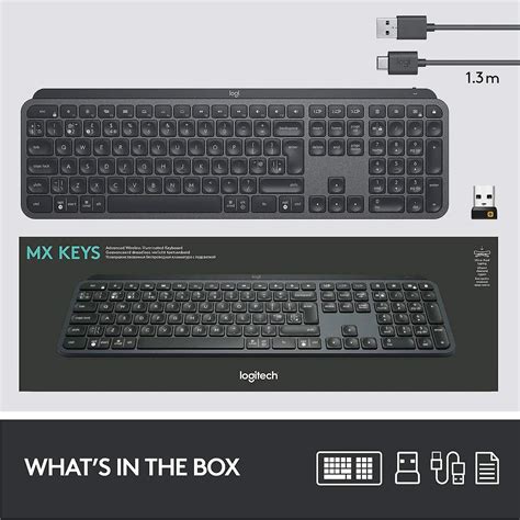 logitech mx keys advanced illuminated wireless keyboard bluetooth
