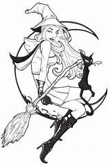 Wicca Deviantart Drawings Commish Wiccan Sexy Witch Coloring Pages Witches Tattoo Drawing Tattoos Pagan Halloween Choose Board Cat License sketch template