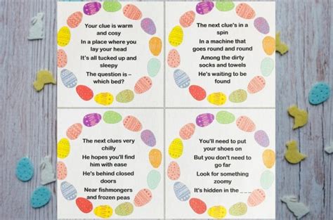 easter egg hunt clues  printables easter activities mas pas