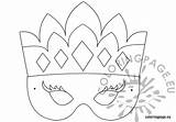 Mask Princess Template Coloring sketch template