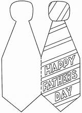 Fathers Card Coloring Crafts Father Tie Template Kids Happy Pages Pattern Printable Dad Craft Color Printables Del Padre Cards Colorear sketch template