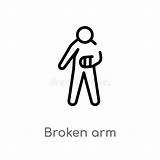 Broken Arm Vector Icon Illustration Dreamstime Element Isolated Outline Simple Line Illustrations Vectors sketch template