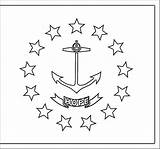 Rhode Island Flag Coloring Pages State Template sketch template