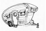 Camper Sketch Motorhome Rv Camping Wheel Outback Coloring Pages Trailers Drawing Trailer Simple Caravan 5th Flying Happy Shoes Studio Vintage sketch template