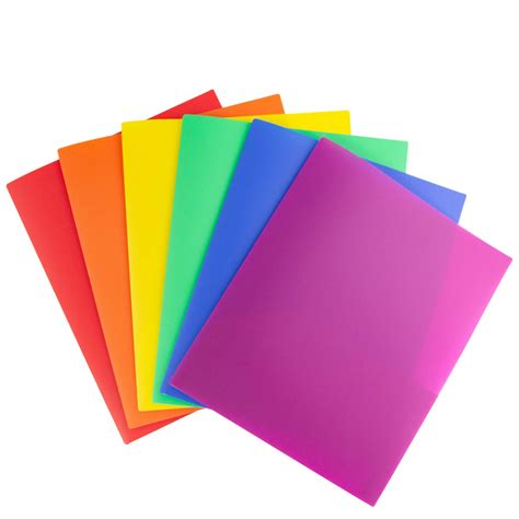 buy dunwell colored plastic folders  pockets  pack assorted colors  pocket poly