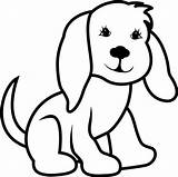 Outline Dog Coloring4free Outlines Paw Puppies Geometricas Clipartmag sketch template