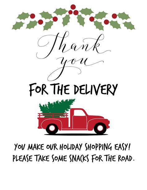 printable sign  delivery drivers printable templates