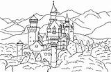 Castelo Princesa Mewarnai Castelos Neuschwanstein Istana Kerajaan Disegni Baviere Tudodesenhos Colorare Kastil Mewarna sketch template
