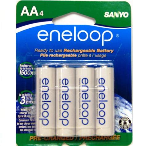 Eneloop Rechargeable Ni Mh Aa 4pk Batteries 2000mah Sanyo Panasonic