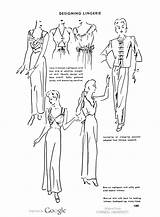 1940s Drawing Pajamas Sleepwear Nightgowns Nightgown Bed Robes Jackets Pajama Jacket Styles Getdrawings Tied Waist Around Common Vintagedancer sketch template