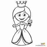 Princess Coloring Colouring Colour Pages Little Cartoon Lady Printable Kids Own Color Kiddycharts Print Sheets Cute Princesses Disney Colorear Printables sketch template