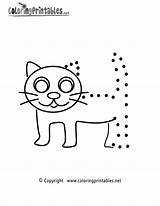 Dots Connect Cat Printable Coloring Activities Activity Fun Printables Pages Mazes Thank Please Coloringprintables sketch template