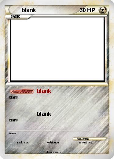 pokemon blank   blank  pokemon card
