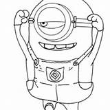 Coloring Minion Carl Despicable Excited Feeling Netart Template Pages sketch template