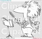 Clip Conductor Wand Waving Outline Illustration Cartoon His Rf Royalty Toonaday sketch template