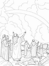 Coloring Covenant Ark Rainbow Pages Noah God Carrying Printable Visit Crafts sketch template