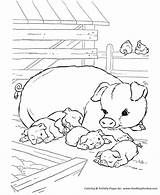 Coloring Pages Farm Pig Animal Kids Pigs Printable Baby Animals Print Sheets Adult Sheet Honkingdonkey Napping Cute Colouring Color Books sketch template
