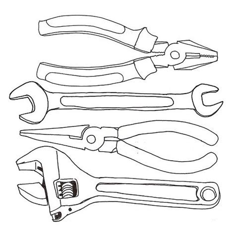 tool patterns templates coloring images  pinterest