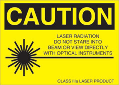 class iiia logotype caution label      rockwell laser industries