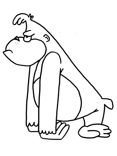 angry ape coloring page  printable coloring pages  kids