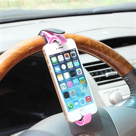 jetting mini car steering wheel mount holder  iphone  samsung gps mp mobile phone holder