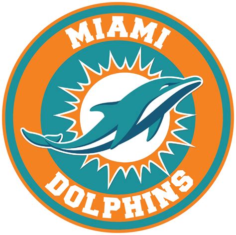 miami dolphins circle logo vinyl decal sticker  sizes sportz