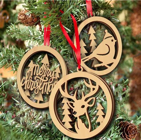 decorate  home  wooden christmas tree ornaments
