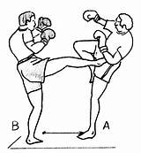 Kickboxing Drawing Kick Mma Getdrawings Martial Mixed Arts Couverture Hammer sketch template