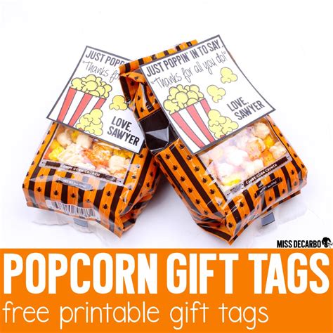 popcorn gift tags  decarbo