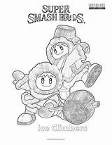 Smash Coloring Super Ice Climbers Brothers Bros Pages sketch template