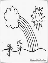 Mewarnai Gambar Buku Pelangi Pemandangan Coloring Pages Dan Kids Printable Spring Gratis Matahari Choose Board Yang Flower Drawing sketch template