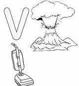Coloring Letter Pages Volcano Comments Library Clipart sketch template