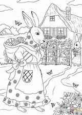 Coloring Rabbit Easter Pages Mother Daughter Ready Journey Car Bunnies Egg Huge Three Painting sketch template
