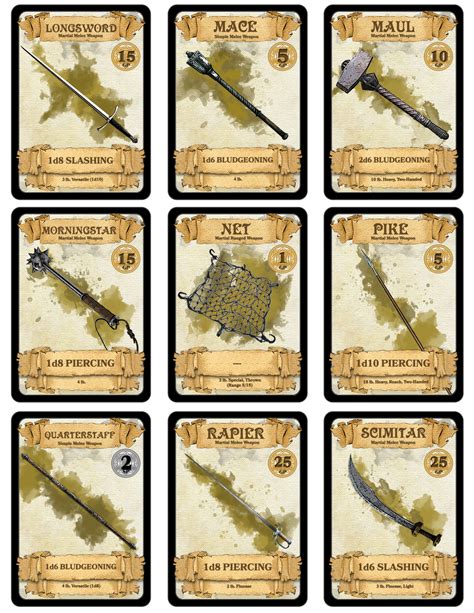 dnd printable spell cards