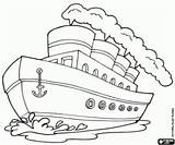Coloring Pages Boat Drawing Steam Boats Oncoloring sketch template