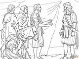 Gibeonites Israelites Caleb Colorear Josué Jericho Fought Deceive Colouring sketch template