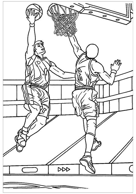 slam dunk coloring pages