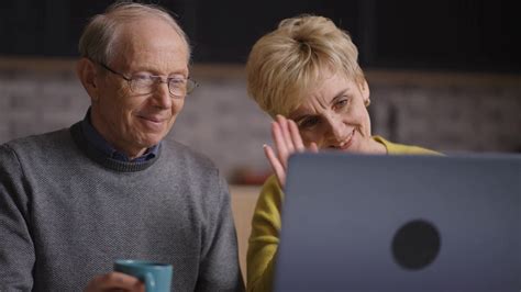 Happy Faces Of Granny Grandpa During Online Stock Footage Sbv 346498185