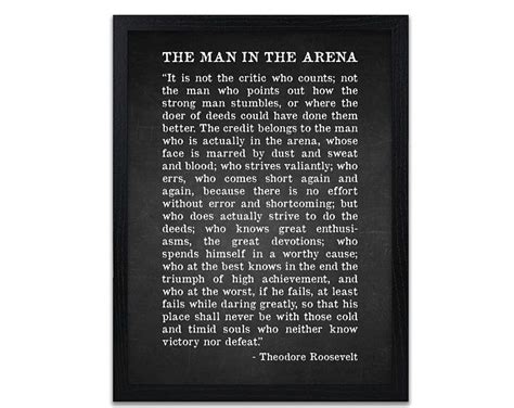 man   arena printable inspirational quote office etsy