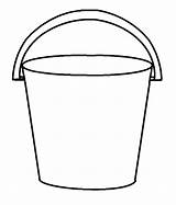 Bucket Clipart Coloring Beach Drawing Outline Printable Pail Template Clip Pages Templates Buckets Sand Filler Water Sketch Bulletin Kids Color sketch template