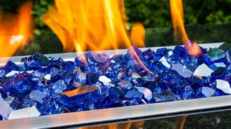 1 2 Meridian Blue Reflective Tempered Fire Glass By Celestial Fire