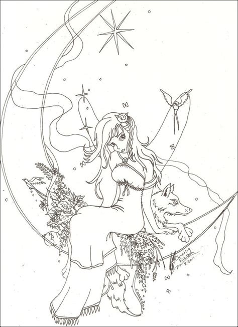 moon fairy coloring pages coloring pages