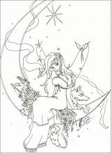 Moon Fairy Coloring Pages Fairies Adult Template sketch template