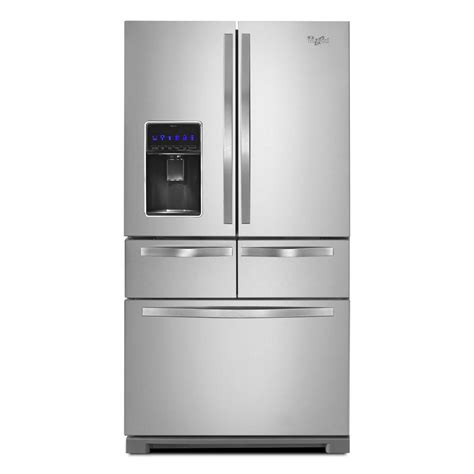 whirlpool     cu ft double drawer french door refrigerator  stainless steel