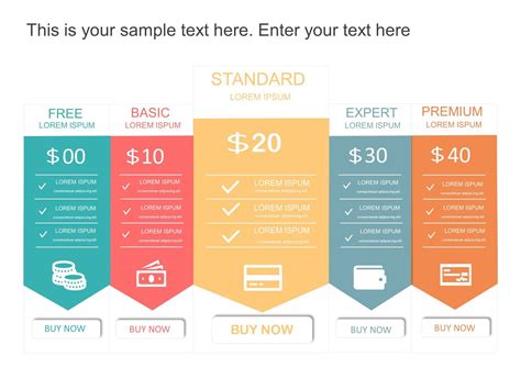 pricing options template powerpoint templates pricing templates