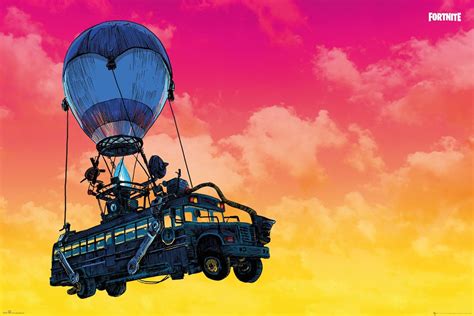 poster fortnite battle bus wall art gifts merchandise ukposters