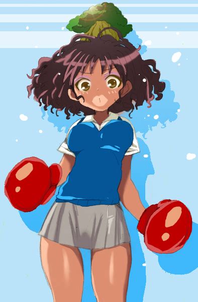 Boxing Gloves Curly Hair Dark Skin Lips Tree Image View