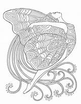 Fairy Mandalas Behance Envol Prendre Malbuch Vitral Sirenas Spouse Cardstock Gemusterte Malvorlagen sketch template
