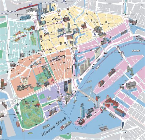 rotterdam map detailed city  metro maps  rotterdam   orangesmilecom