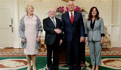 Mike Pence Meets With Michael D Higgins And Leo Varadkar